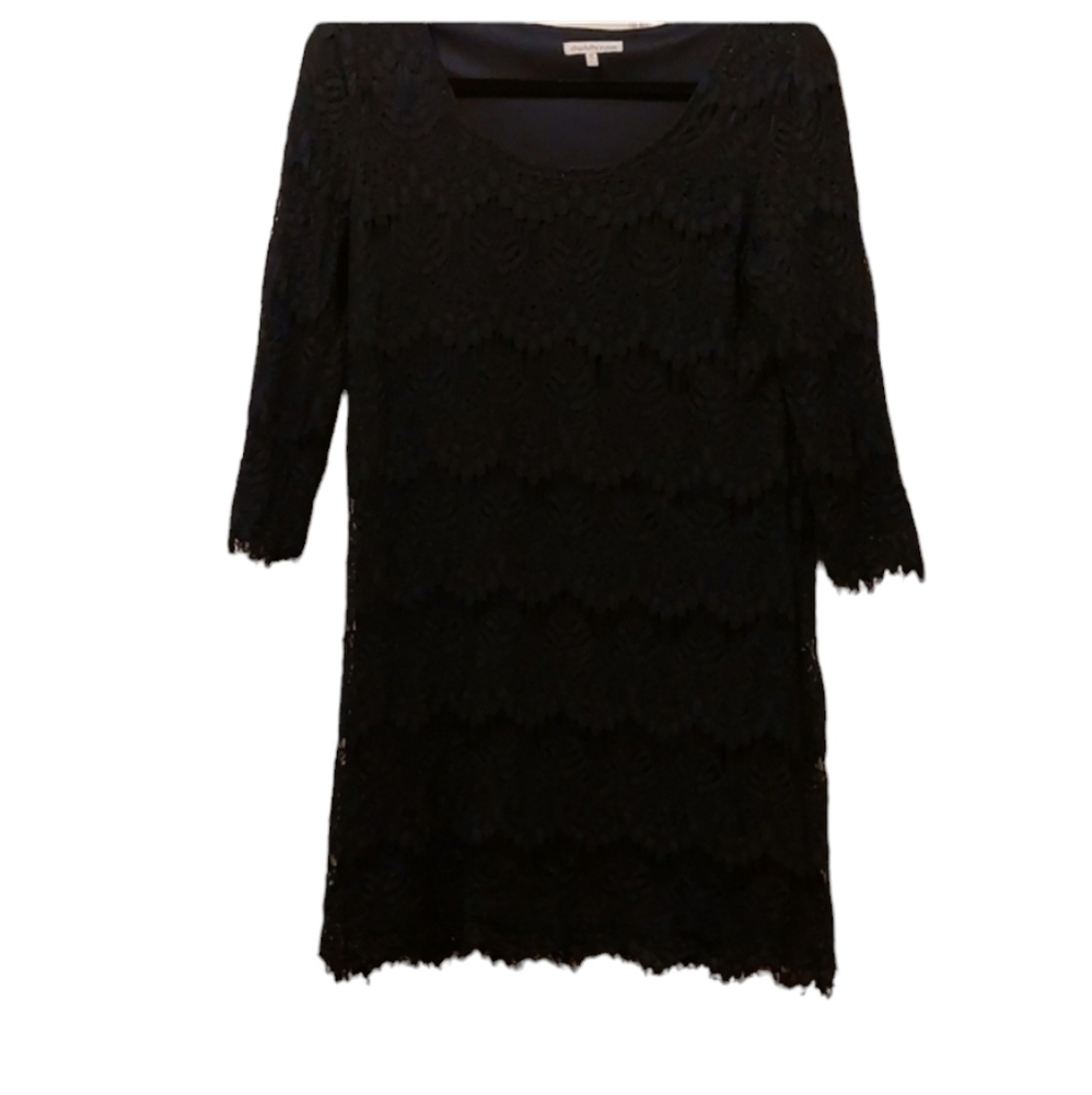 Navy Blue Charlotte Russe Lace Dress M